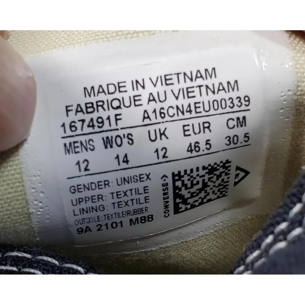 Converse Unisex CT All Star 167491F Black Basketball Shoes Sneakers M12 W14 - Picture 11 of 16